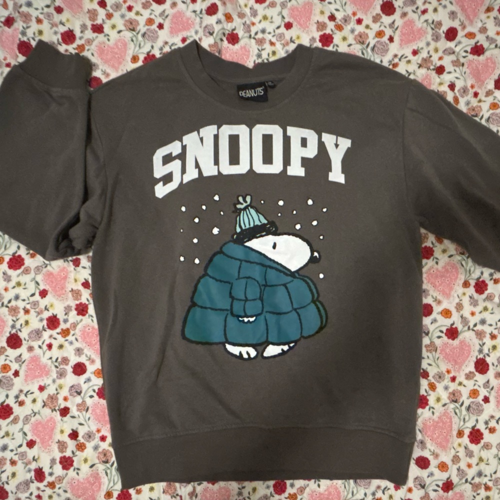 Peanuts Gray Snoopy Sweater